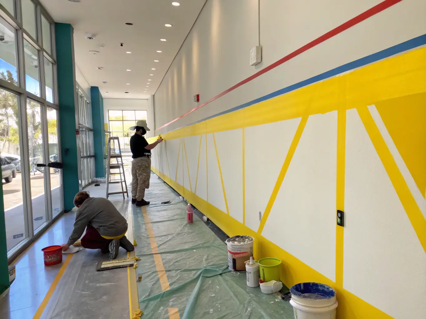 A close-up shot of a variety of professional masking tapes and protective films, emphasizing their precision and reliability in protecting surfaces during painting and coating processes.